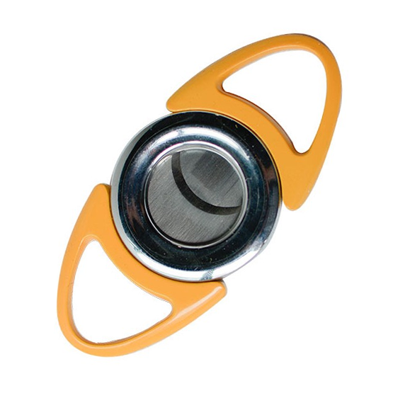 BLD 2F DB CIGAR CUTTER - ROUND - YELLOW/CHROME