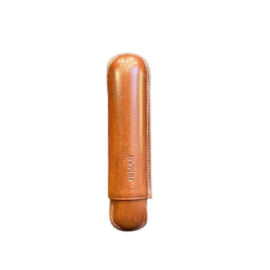 JEMAR LEATHER CIGAR CASE SINGLE ROBUSTO - NATURAL