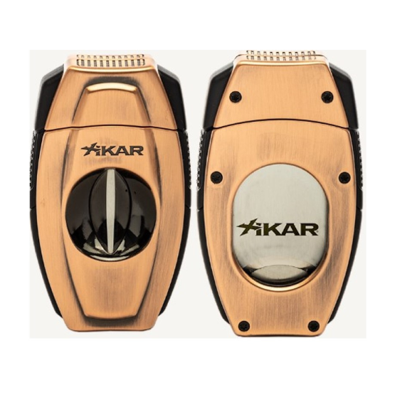 XIKAR FLIP DUAL CIGAR CUTTER - BLACK/BRONZE