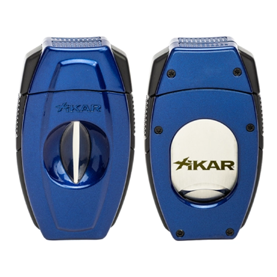 XIKAR FLIP DUAL CIGAR CUTTER - BLUE
