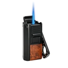VECTOR THOR LIGHTER V-CUT ROTATING - MAHOGANY MARBLE MATTE