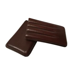Jemar leather cigar case - 4 cigars - brown