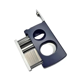 BLD 3 in 1 DOUBLE CUT V-CUT PUNCH CIGAR CUTTER – BLUE