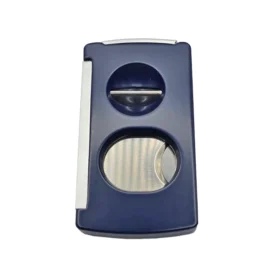 BLD 3 in 1 DOUBLE CUT/V-CUT/PUNCH CIGAR CUTTER - BLUE