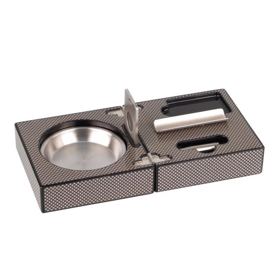 BLD FOLDING ASHTRAY SET - CARBON FIBRE